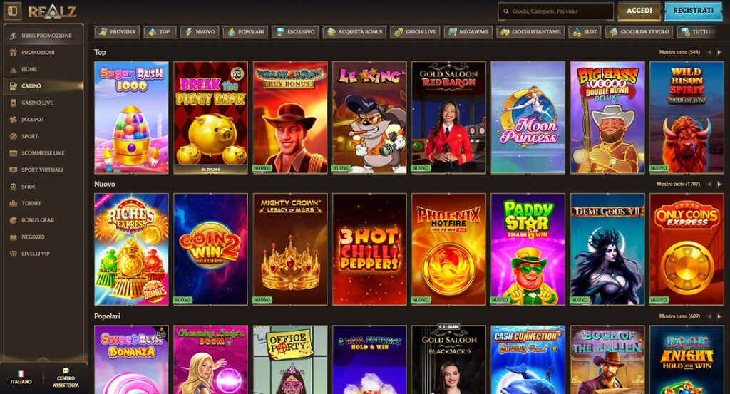 Giochi di Realz Casino