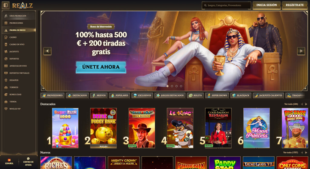 Herní lobby online casina Realz